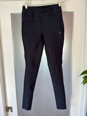 Maya Delorez Black Full Seat Riding Tights with Silicone Grip